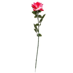 SZTUCZNE KWIATY - RÓŻA 80 CM - BIAŁO-RÓŻOWA 4894