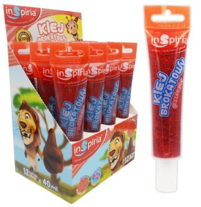 INSPIRIA KLEJ BROKATOWY 40 ML 7536 - CZERWONY