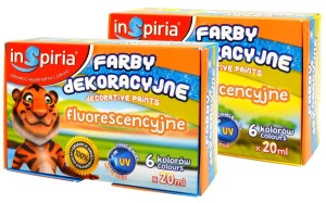 INSPIRIA FARBY DEKORACYJNE FLUO 20ML -    6 KOL. 8502