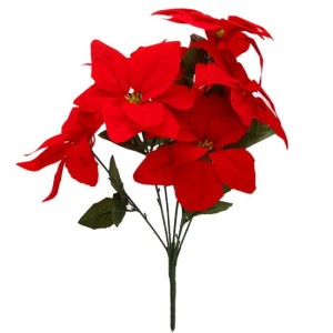 SZTUCZNE KWIATY - POINSECJA 50 CM OP. 5 KPL. (35 KWIATÓW + 5 ŁODYG) 4528