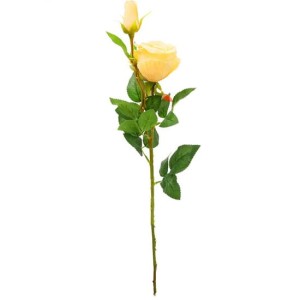 SZTUCZNE KWIATY - 2 RÓŻE 62 CM - ŻÓŁTE 5150