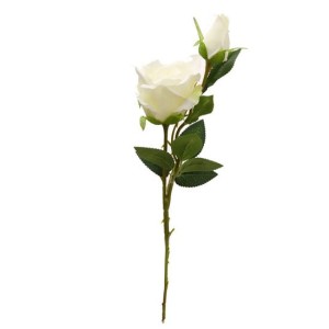 SZTUCZNE KWIATY - 2 RÓŻE 62 CM - BIAŁE 5167