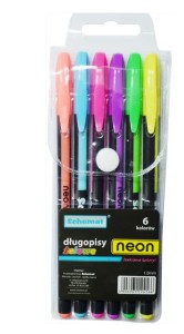 DŁUGOPISY ŻELOWE 4166 NEON 6 KOL.