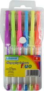 DŁUGOPISY ŻELOWE FLUO 6 KOL. 0090