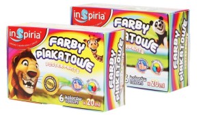 INSPIRIA FARBY PLAKATOWE 20ML -   6 KOLORÓW 1985