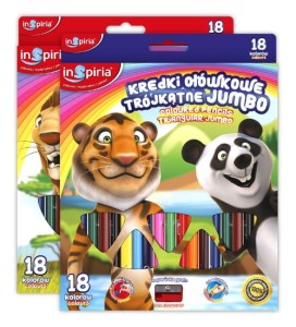 INSPIRIA - KREDKI TRÓJKĄTNE JUMBO 18 KOL. 3903