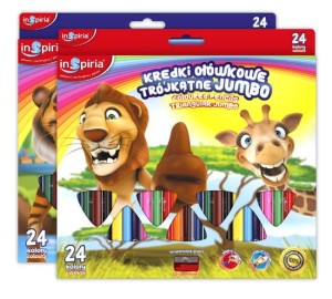 INSPIRIA - KREDKI TRÓJKĄTNE JUMBO 24 KOL. 3910
