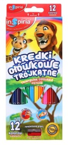 INSPIRIA - KREDKI TRÓJKĄTNE 12 KOL. 3934