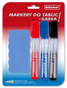 MARKERY DO TABLIC A3 + GĄBKA 0693.