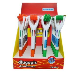 DŁUGOPIS 4-KOLOROWY + MASAŻER 8690