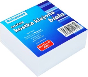 SCHEMAT NOTES KOSTKA KLEJONA BIAŁA 83x83x35 MM 2742