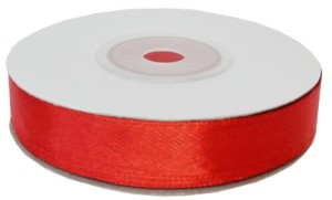 WSTĄŻKA SATYNOWA 12MMx25Y KOLOR  26 (CZERWONA) 2159