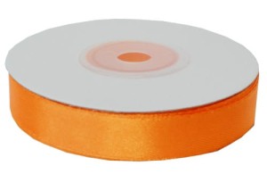 WSTĄŻKA SATYNOWA 12MMx25Y KOLOR 151 (POMARAŃCZOWA) 2357