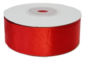 WSTĄŻKA SATYNOWA 25MMx25Y KOLOR  26 (CZERWONA) 2470
